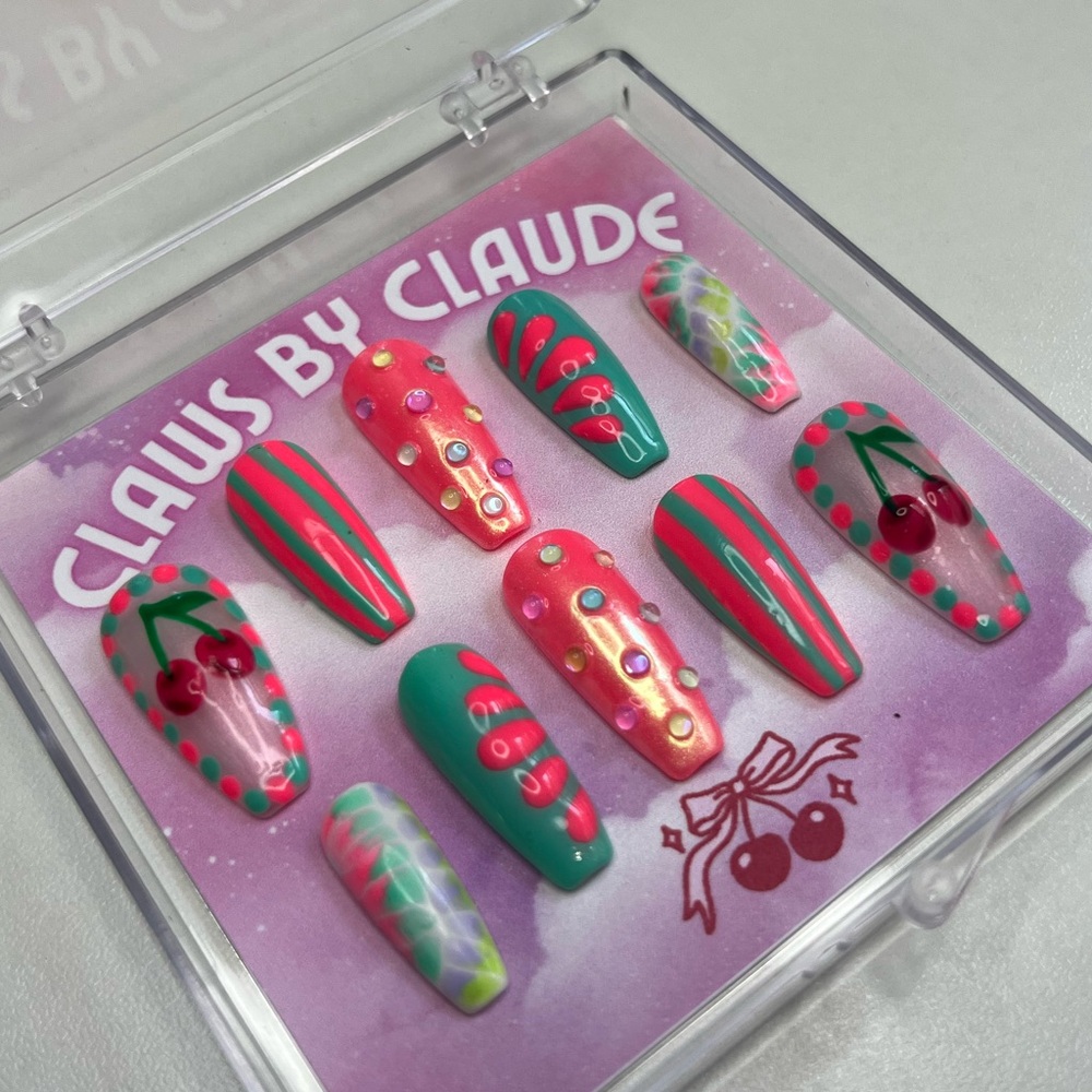 Cherry Bomb Summer Nail Set